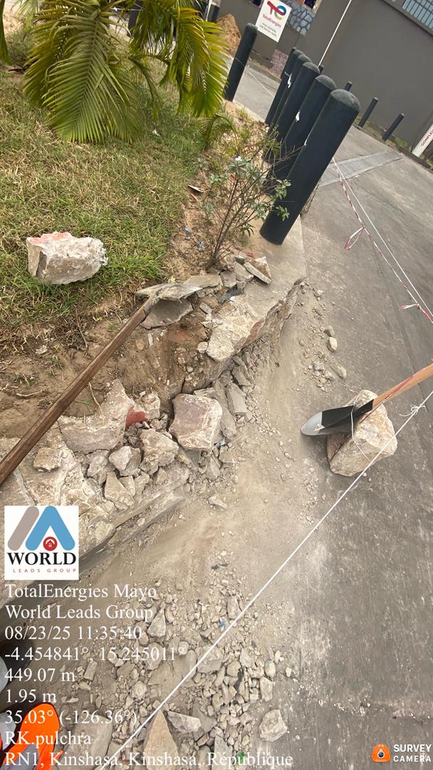 Avant les travaux - Réparation mur de soutenement - Travaux spéciaux